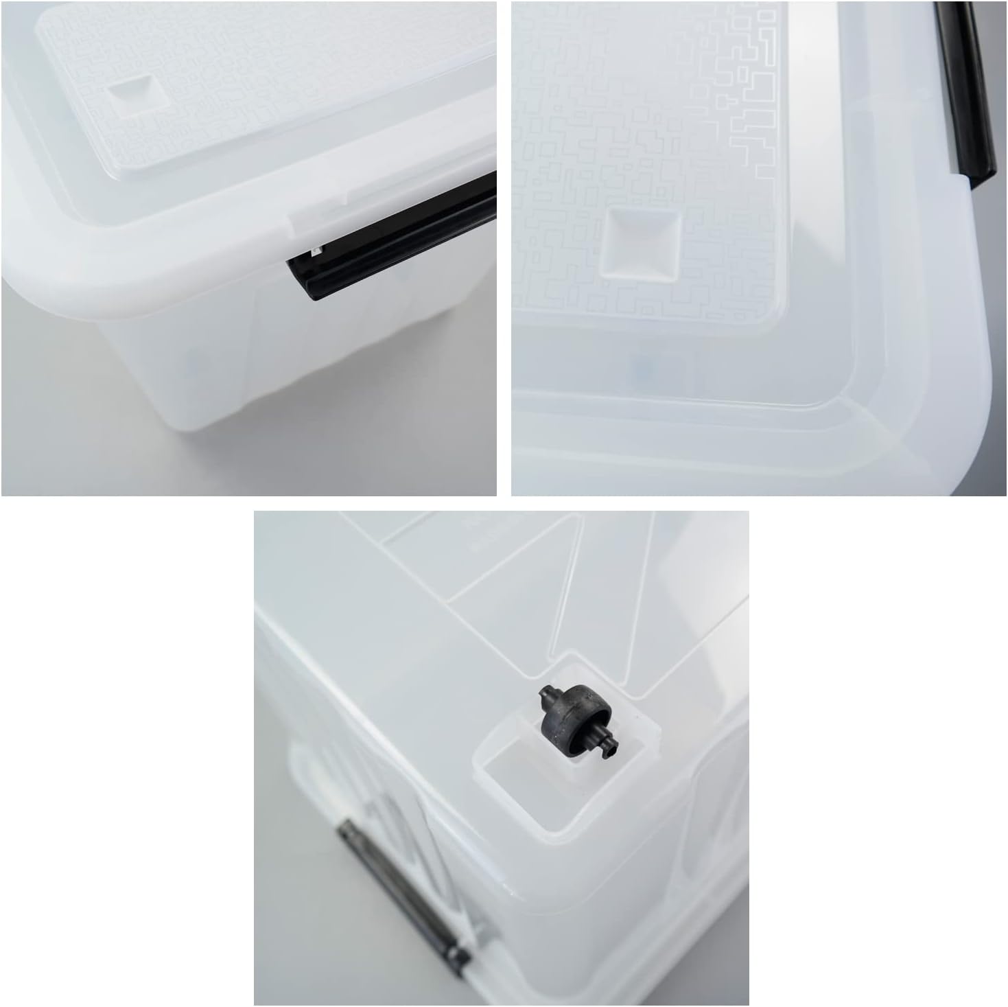 Clear Plastic Storage Bins with Wheels Set of 4