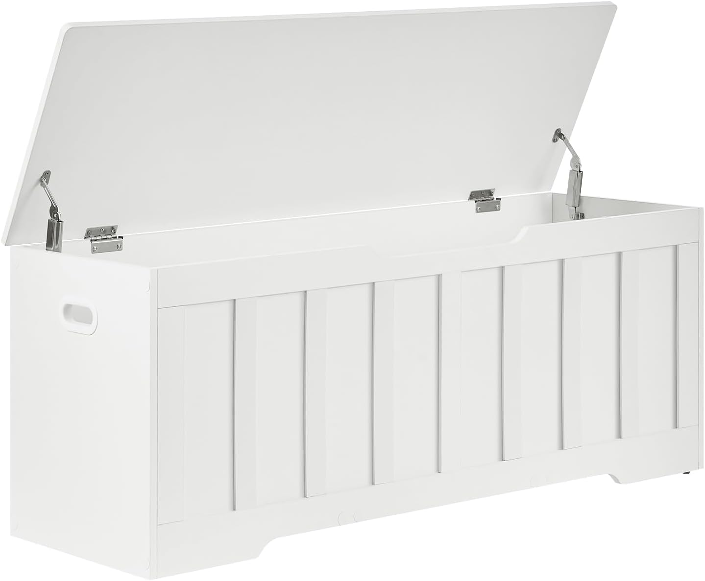 Extra Large Wooden Storage Bench, White