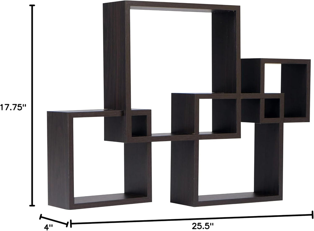 Intersecting Floating Cube Wall Shelf