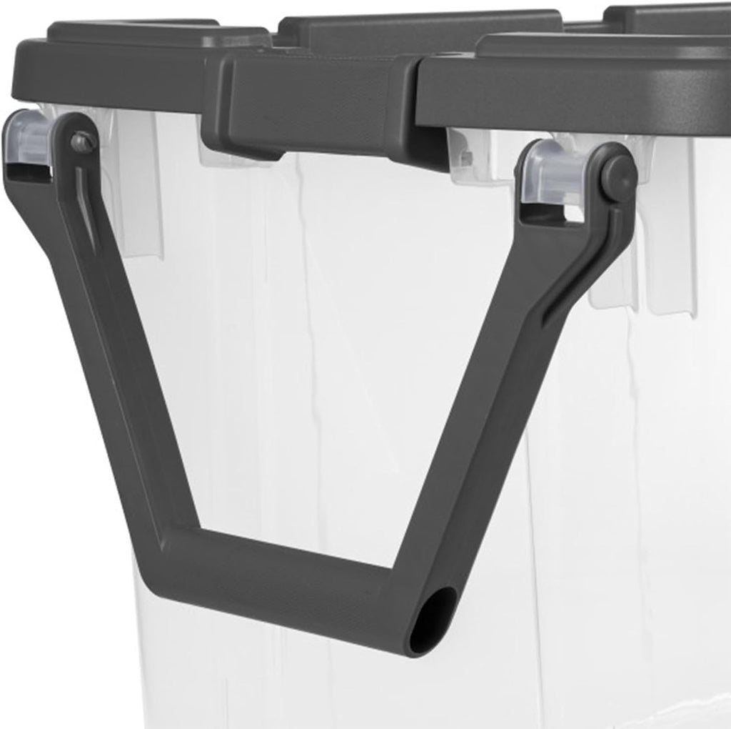 Clear Stackable Storage Bins Set of 4