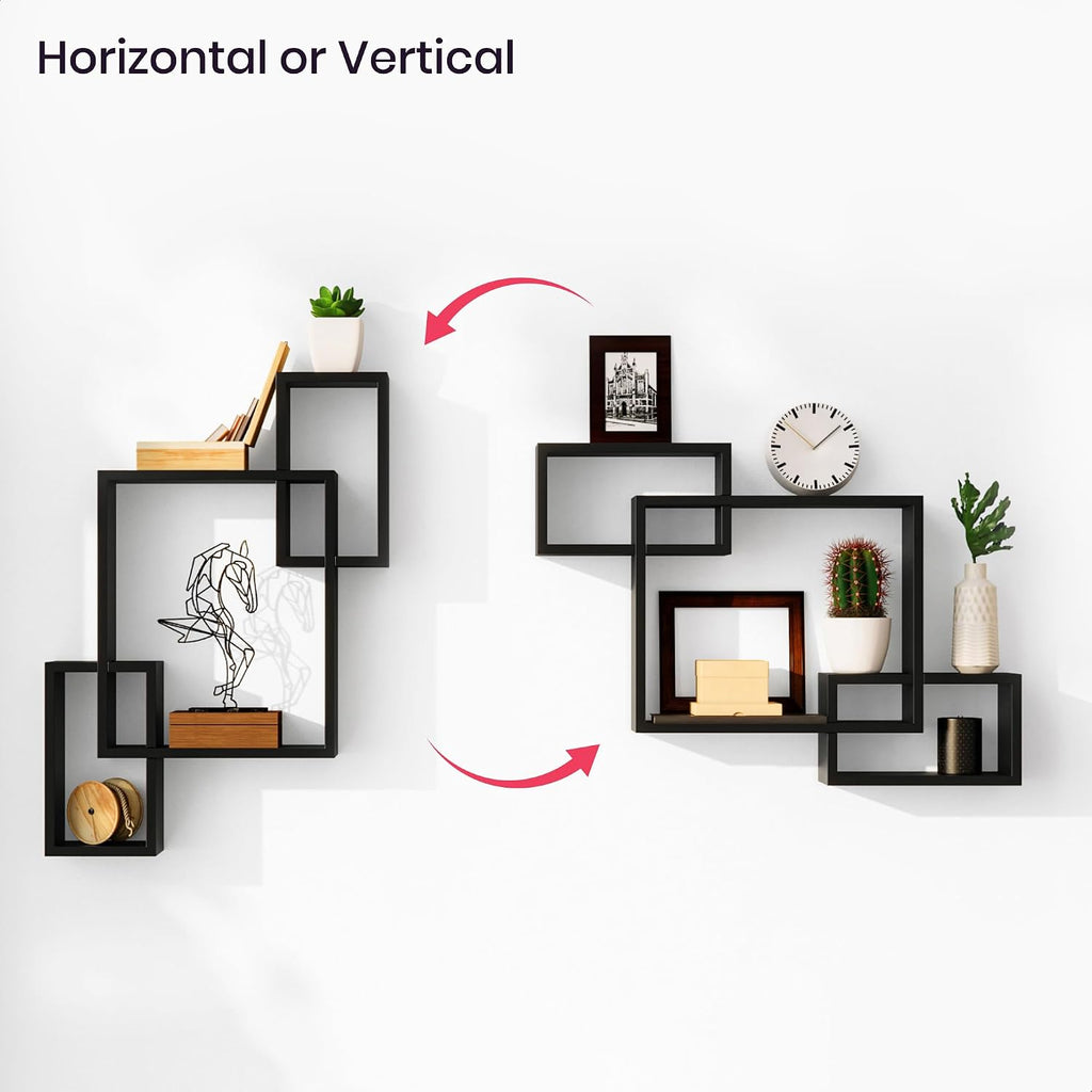 Interweave Floating Wooden Wall Shelf