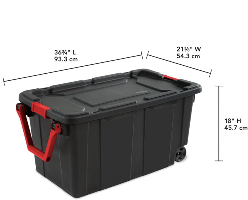 Wheeled Industrial Storage Totes Set of 8