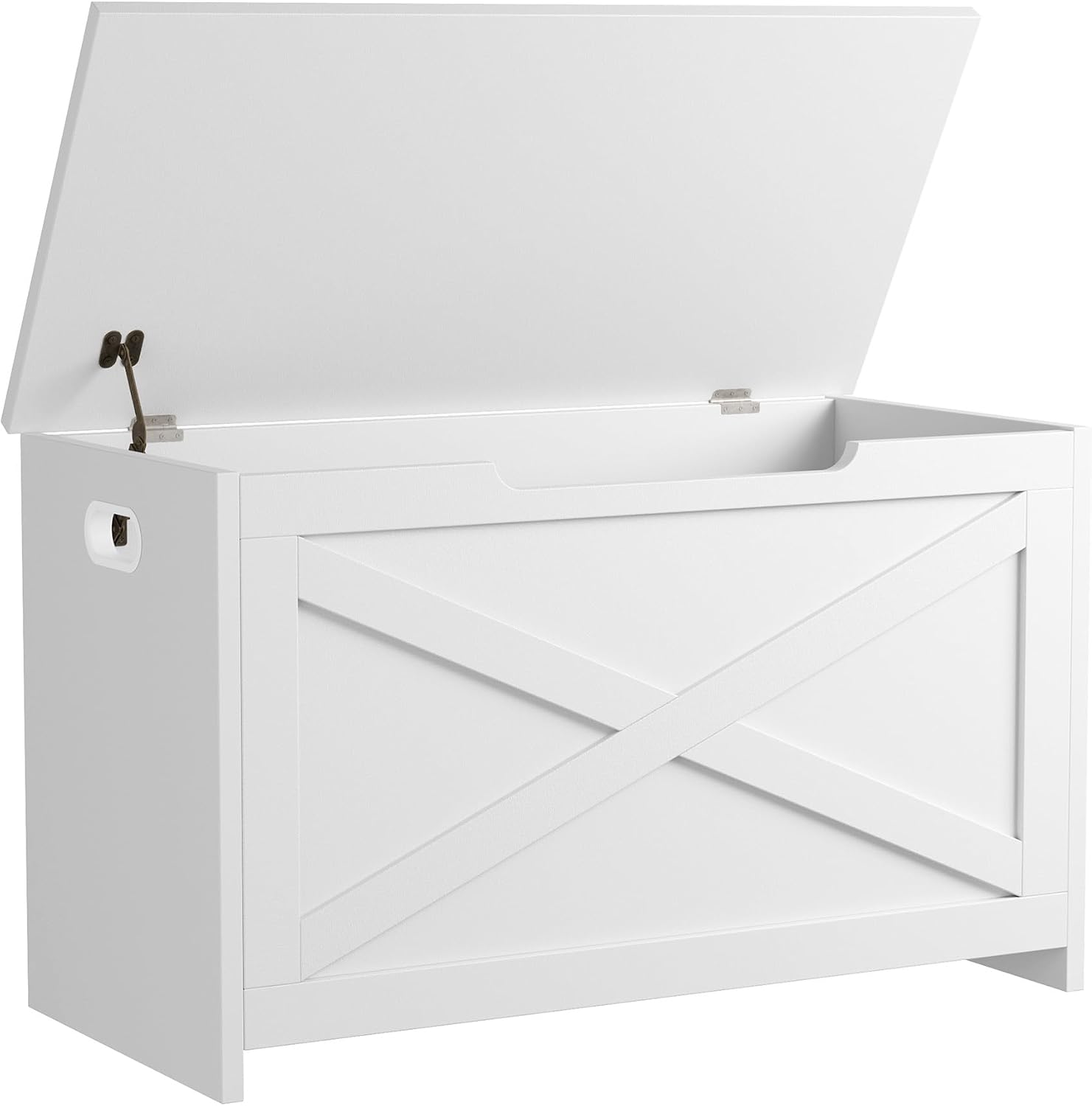 Farmhouse Storage Bench, Cloud White