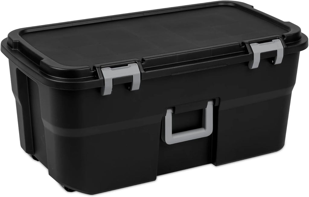 Lockable Wheeled Plastic Storage Trunk