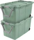 Wheeled Industrial Storage Totes Set of 2