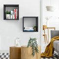 Square Floating Cube Shelves Set of 2
