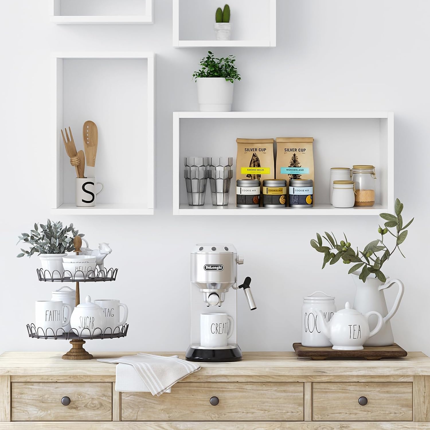 Floating Cube Shelves Set of 4