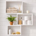Wood Floating Cube Shelves Set of 3