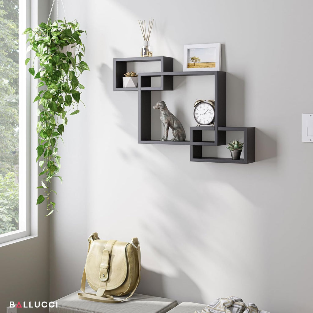Interweave Floating Wooden Wall Shelf