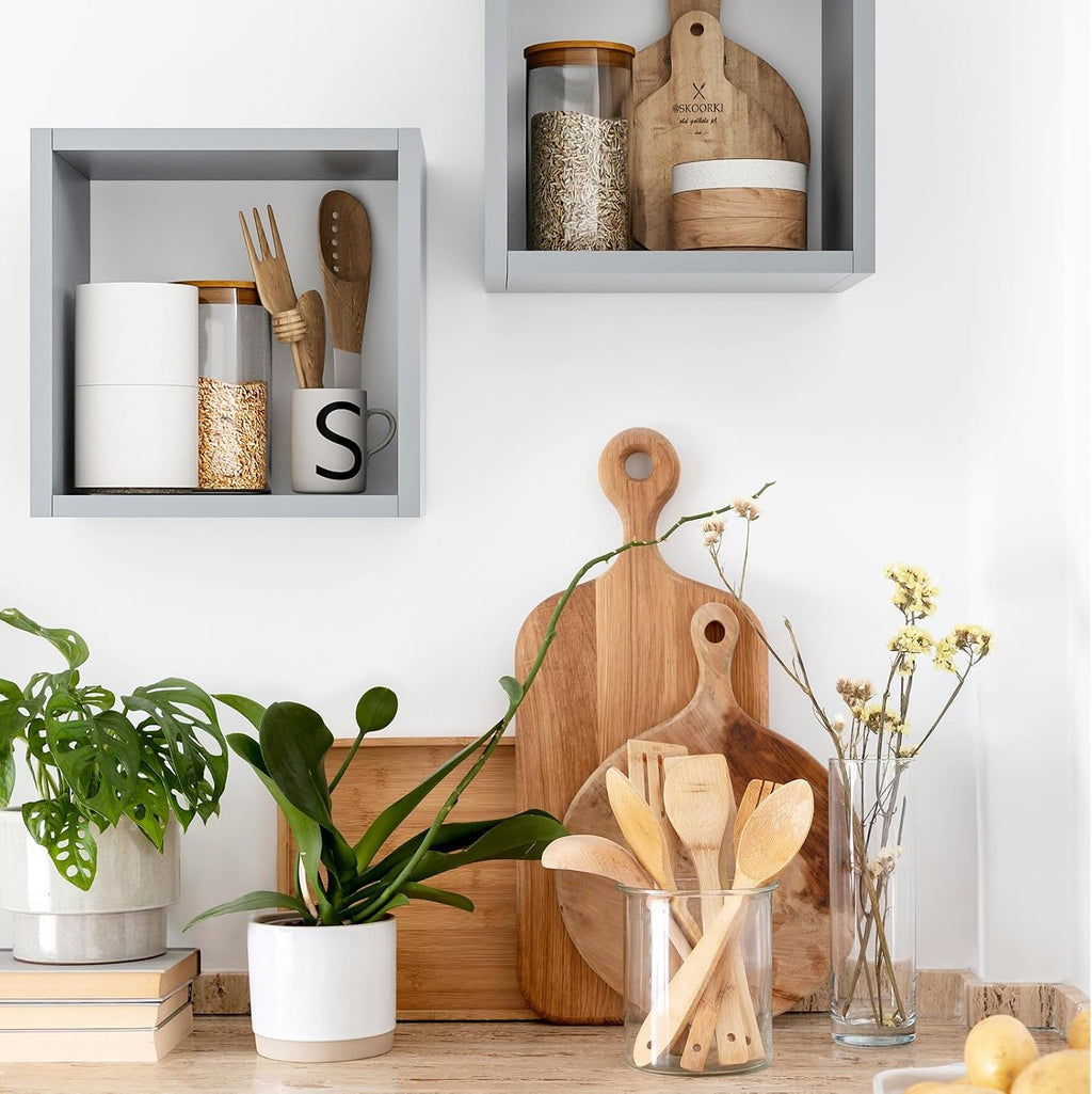 Square Floating Cube Shelves Set of 2