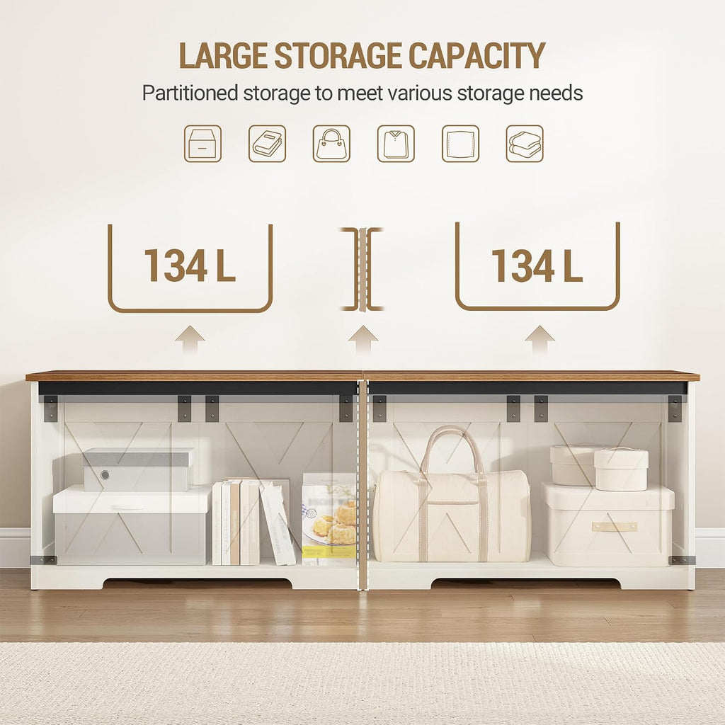 Farmhouse Soft Close Storage Bench