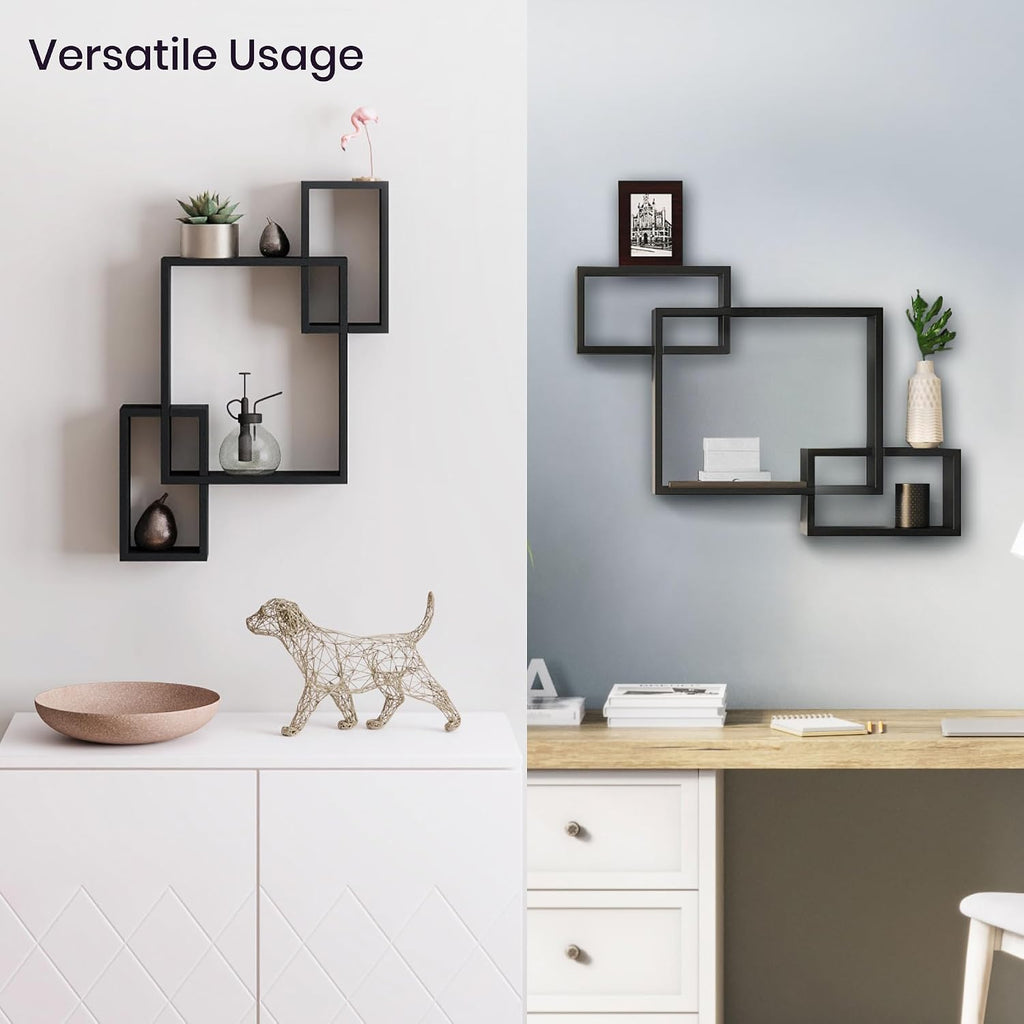 Interweave Floating Wooden Wall Shelf
