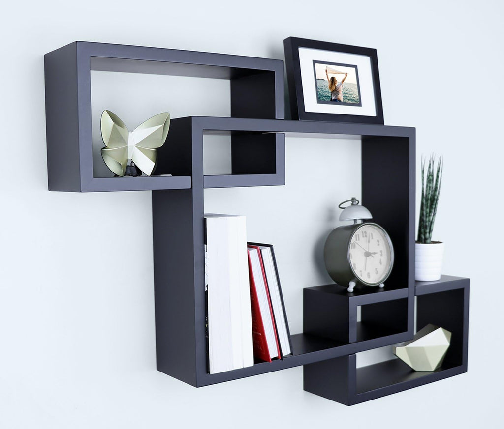 Interweave Floating Wooden Wall Shelf