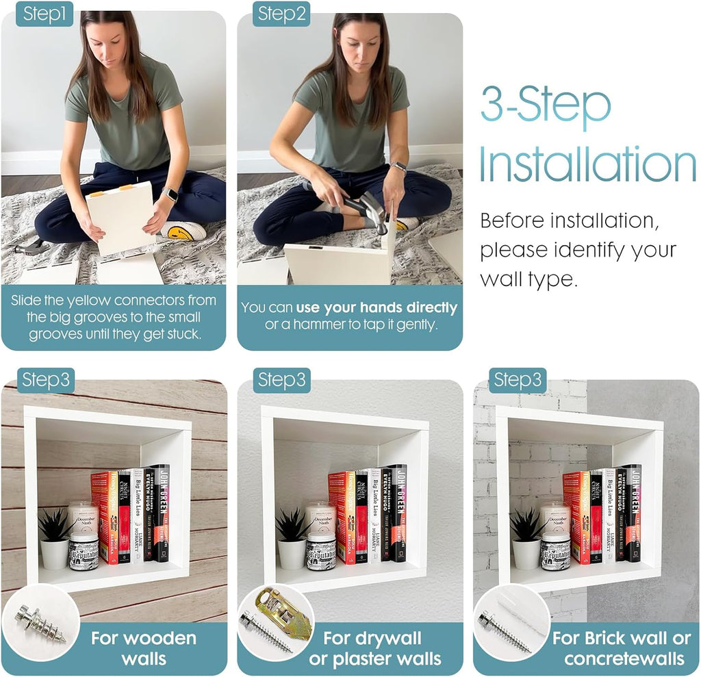 Floating Cube Shelves Set of 4