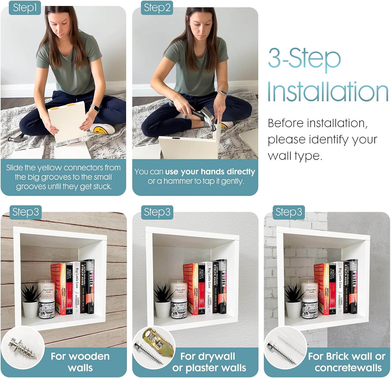 Floating Cube Shelves Set of 4