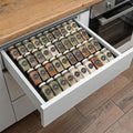 Expandable 4-Tier Metal Spice Drawer Organizer