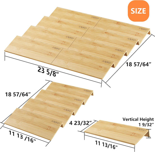 Bamboo Spice Drawer Organizer Set of 2
