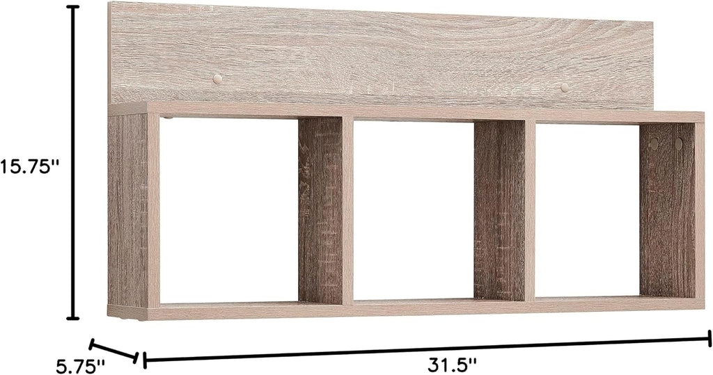 Triple Cube Floating Wall Shelf