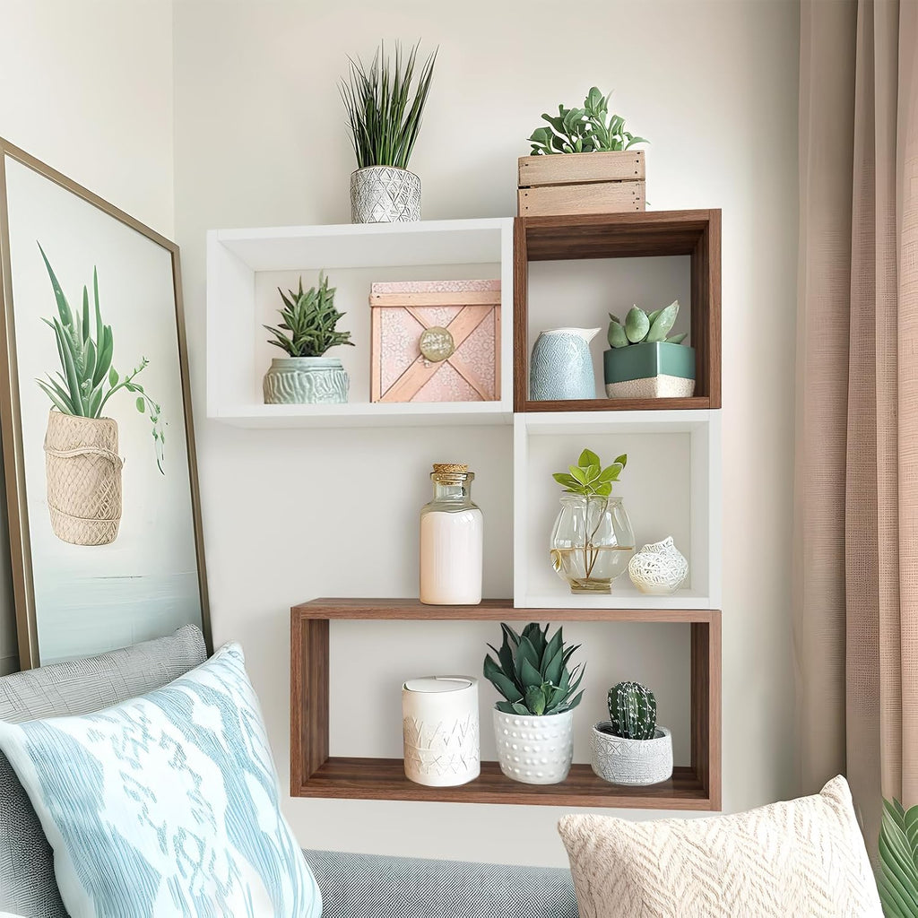Floating Cube Shelves Set of 4