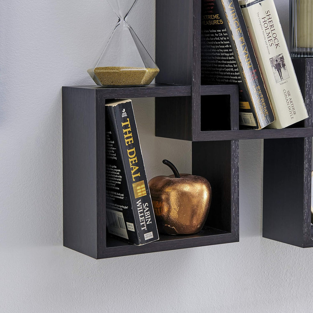Intersecting Floating Cube Wall Shelf